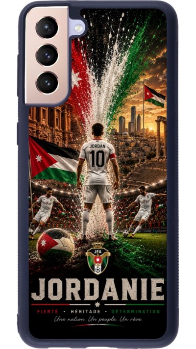 Samsung Galaxy S21+ 5G Case Hülle - Silikon schwarz Fussball Jordanien splash 2026