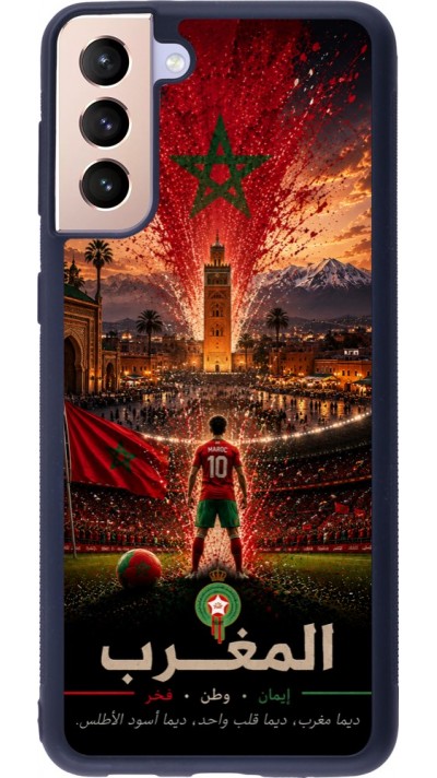 Samsung Galaxy S21+ 5G Case Hülle - Silikon schwarz Fussball Marokko splash 2026