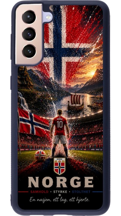Samsung Galaxy S21+ 5G Case Hülle - Silikon schwarz Fussball Norwegen splash 2026