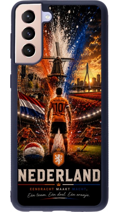 Samsung Galaxy S21+ 5G Case Hülle - Silikon schwarz Fussball Niederlande splash 2026