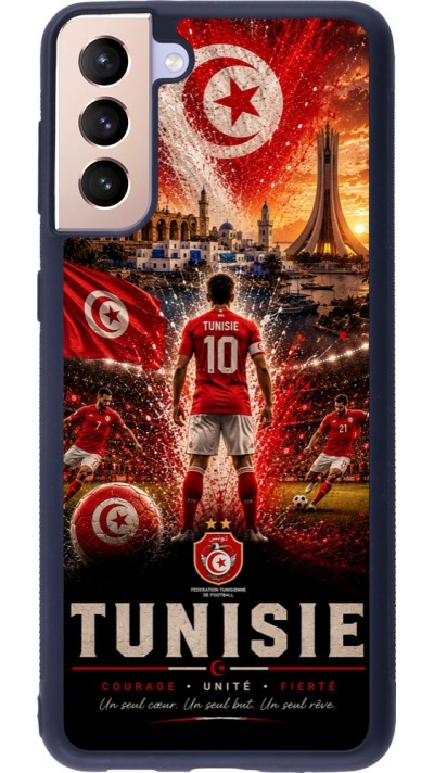 Samsung Galaxy S21+ 5G Case Hülle - Silikon schwarz Fussball Tunesien splash 2026