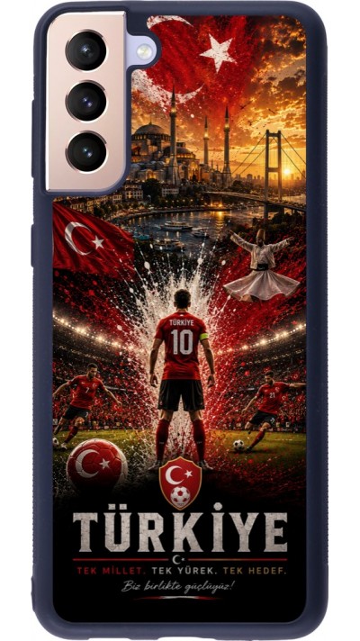 Samsung Galaxy S21+ 5G Case Hülle - Silikon schwarz Fussball Türkei splash 2026