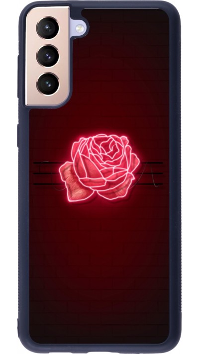 Coque Samsung Galaxy S21+ 5G - Silicone rigide noir Spring 23 neon rose