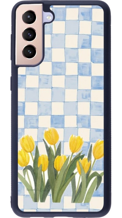 Samsung Galaxy S21+ 5G Case Hülle - Silikon schwarz Blue vichy tulips Spring 2026