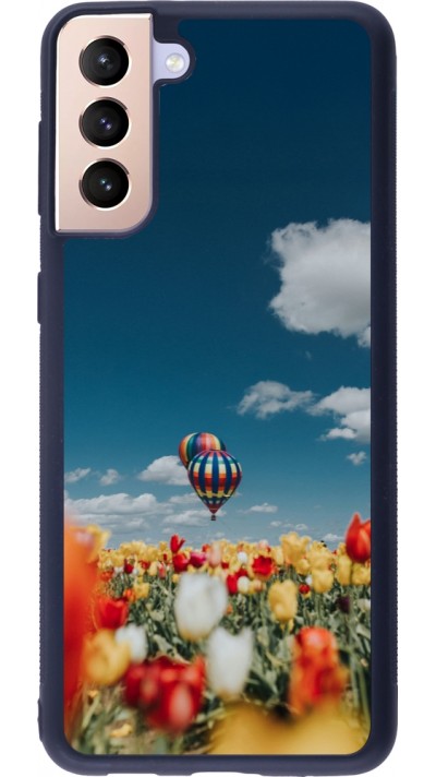 Samsung Galaxy S21+ 5G Case Hülle - Silikon schwarz Hot air balloon Spring 2026