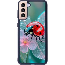 Coque Samsung Galaxy S21+ 5G - Silicone rigide noir Ladybird in bloom Spring 2026