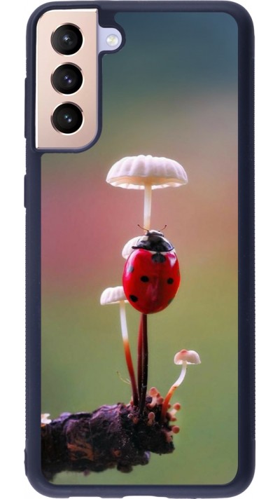 Samsung Galaxy S21+ 5G Case Hülle - Silikon schwarz Ladybird on a mushroom Spring 2026