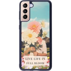 Coque Samsung Galaxy S21+ 5G - Silicone rigide noir Live life in full moon Spring 2026