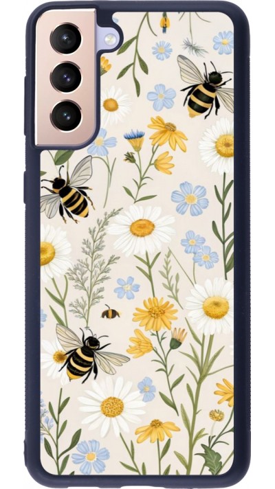 Samsung Galaxy S21+ 5G Case Hülle - Silikon schwarz Pattern bees Spring 2026