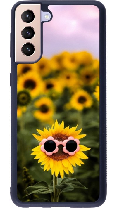 Samsung Galaxy S21+ 5G Case Hülle - Silikon schwarz Sunflower with glasses Spring 2026