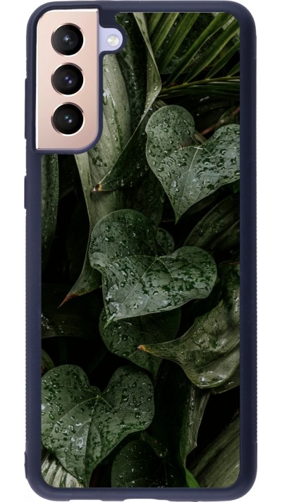 Coque Samsung Galaxy S21+ 5G - Silicone rigide noir Spring 23 fresh plants