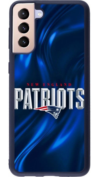 Coque Samsung Galaxy S21+ 5G - Silicone rigide noir Super Bowl 26 Patriots 2