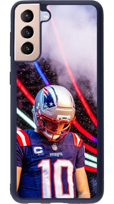 Coque Samsung Galaxy S21+ 5G - Silicone rigide noir Super Bowl 26 Patriots 3
