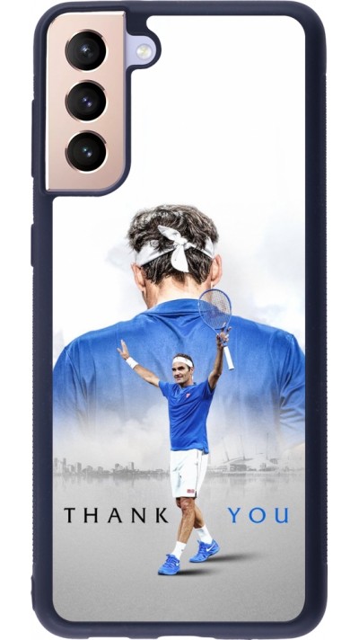 Coque Samsung Galaxy S21+ 5G - Silicone rigide noir Thank you Roger