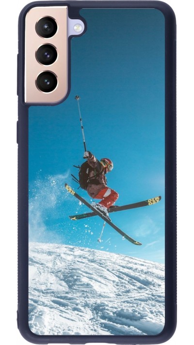 Samsung Galaxy S21+ 5G Case Hülle - Silikon schwarz Winter 22 Ski Jump