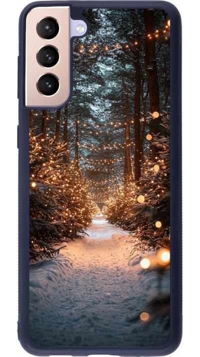 Samsung Galaxy S21+ 5G Case Hülle - Silikon schwarz Winter 25 Winter snowy road