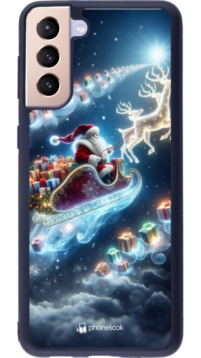 Samsung Galaxy S21+ 5G Case Hülle - Silikon schwarz Weihnachten 2023 Verzauberter Weihnachtsmann