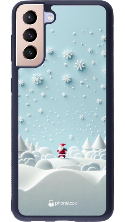 Samsung Galaxy S21+ 5G Case Hülle - Silikon schwarz Weihnachten 2023 Kleiner Vater Schneeflocke