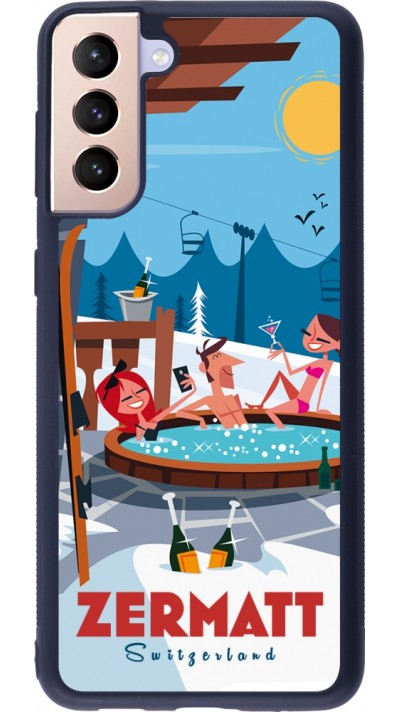 Samsung Galaxy S21+ 5G Case Hülle - Silikon schwarz Zermatt Mountain Jacuzzi