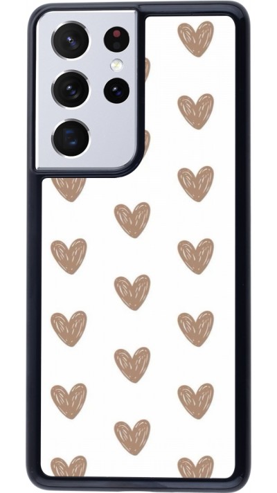 Coque Samsung Galaxy S21 Ultra 5G - Autumn 2024 brown hearts Coque Samsung Galaxy S21 Ultra 5G - Autumn 2024 brown hearts