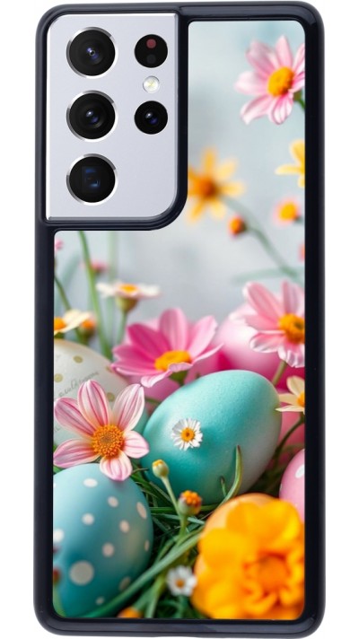 Coque Samsung Galaxy S21 Ultra 5G - Easter 2026 Eggs with flowers
