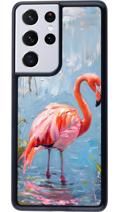 Coque Samsung Galaxy S21 Ultra 5G - Paint Flamingo Coque Samsung Galaxy S21 Ultra 5G - Paint Flamingo