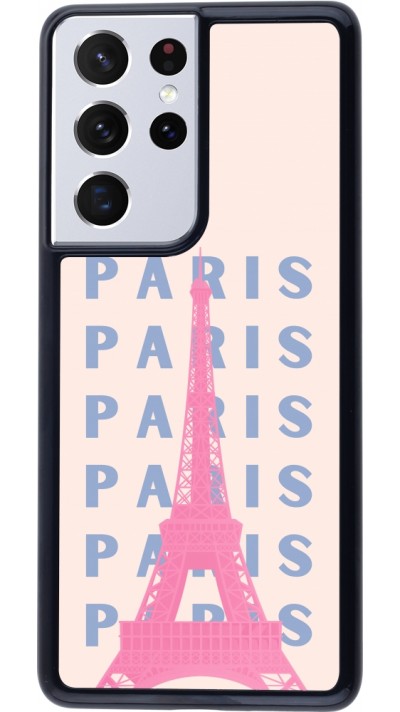 Coque Samsung Galaxy S21 Ultra 5G - Paris Pink Print Coque Samsung Galaxy S21 Ultra 5G - Paris Pink Print