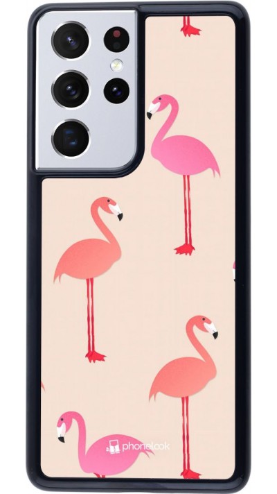 Coque Samsung Galaxy S21 Ultra 5G - Pink Flamingos Pattern