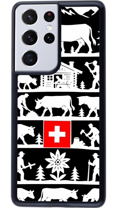 Coque Samsung Galaxy S21 Ultra 5G - Poya Suisse 1 noir Coque Samsung Galaxy S21 Ultra 5G - Poya Suisse 1 noir