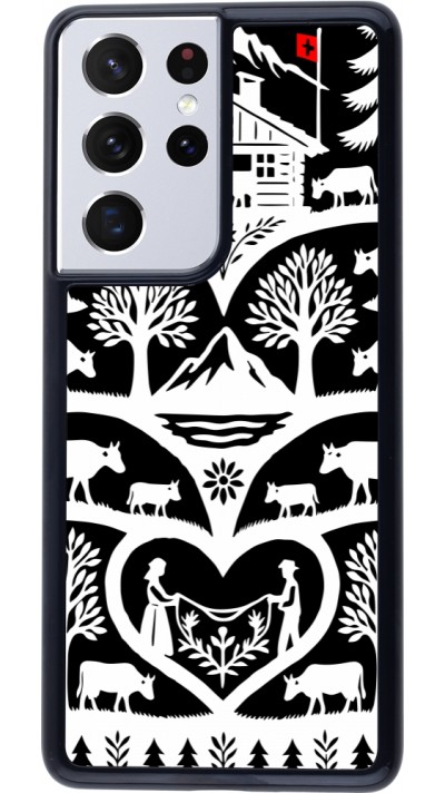 Coque Samsung Galaxy S21 Ultra 5G - Poya Suisse 2 noir Coque Samsung Galaxy S21 Ultra 5G - Poya Suisse 2 noir