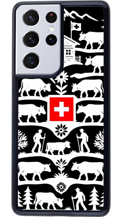 Coque Samsung Galaxy S21 Ultra 5G - Poya Suisse 3 noir Coque Samsung Galaxy S21 Ultra 5G - Poya Suisse 3 noir