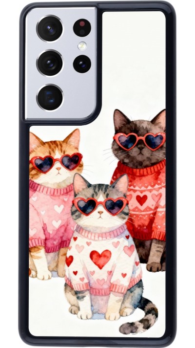 Coque Samsung Galaxy S21 Ultra 5G - Saint Valentines Day 26 Cat Love