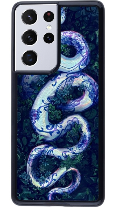 Coque Samsung Galaxy S21 Ultra 5G - Serpent Blue Anaconda