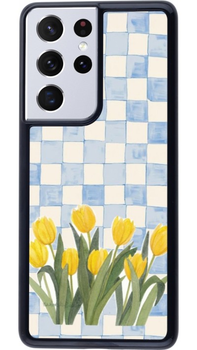 Coque Samsung Galaxy S21 Ultra 5G - Blue vichy tulips Spring 2026