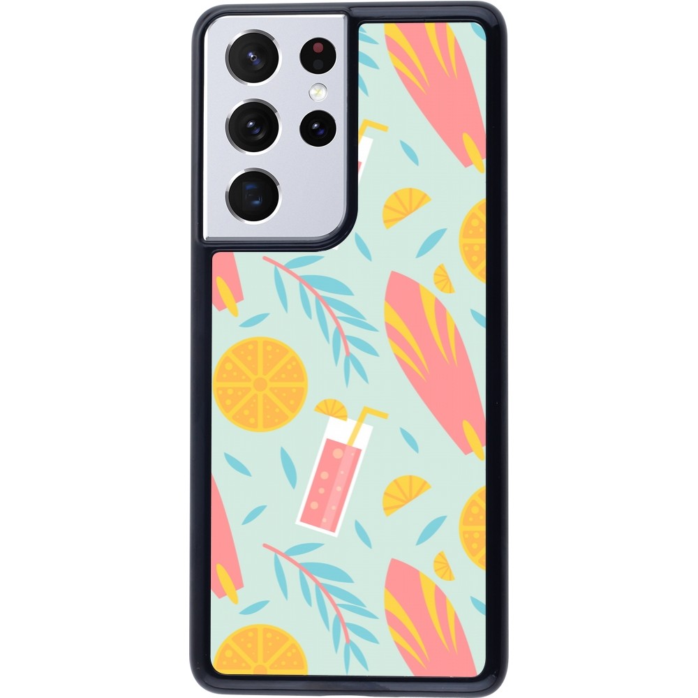 Coque Samsung Galaxy S21 Ultra 5G - Summer 2025 Pattern citron