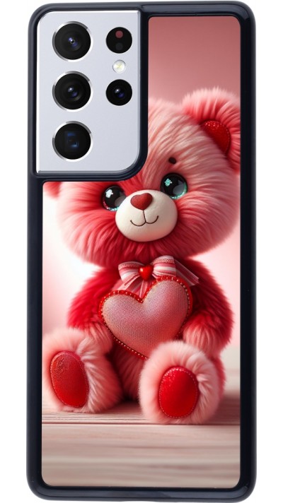 Coque Samsung Galaxy S21 Ultra 5G - Valentine 2024 Ourson rose