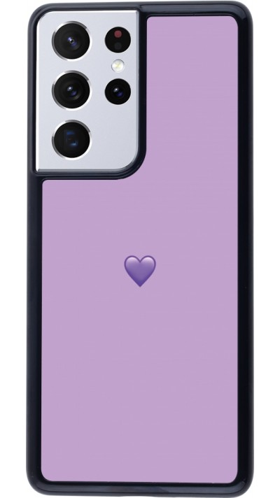Coque Samsung Galaxy S21 Ultra 5G - Valentine 2023 purpule single heart
