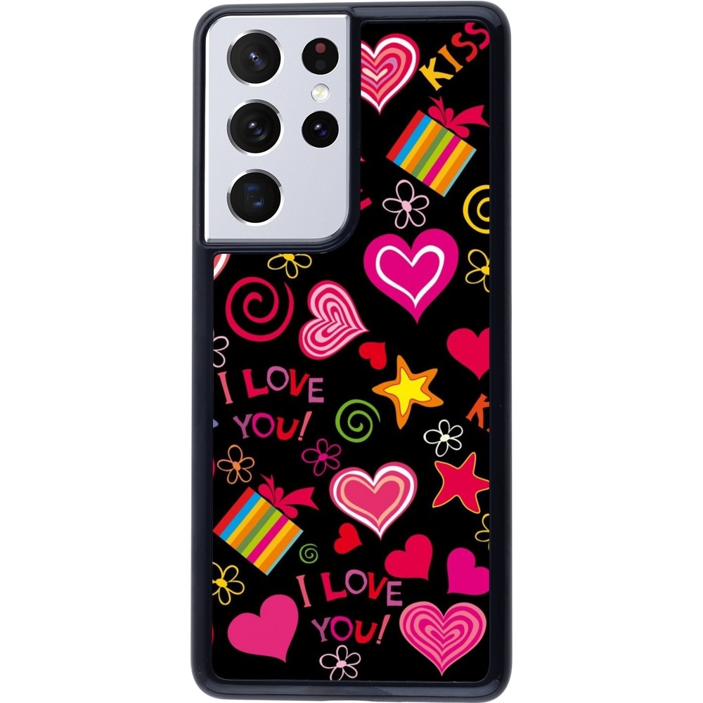 Coque Samsung Galaxy S21 Ultra 5G - Valentine 2023 love symbols