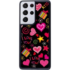 Coque Samsung Galaxy S21 Ultra 5G - Valentine 2023 love symbols