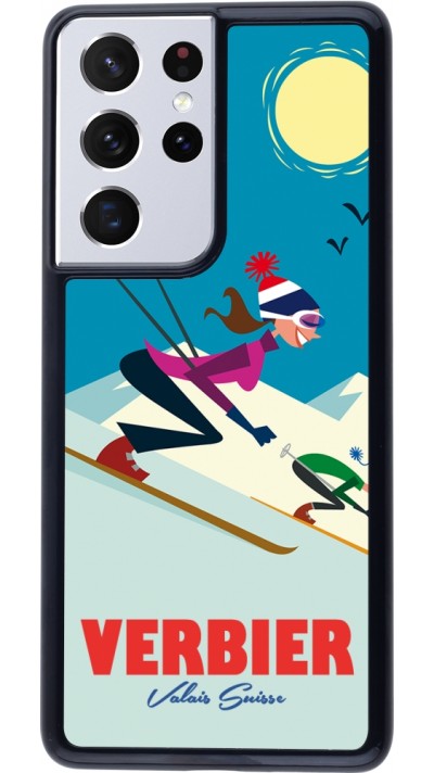 Coque Samsung Galaxy S21 Ultra 5G - Verbier Ski Downhill Coque Samsung Galaxy S21 Ultra 5G - Verbier Ski Downhill