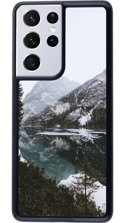Coque Samsung Galaxy S21 Ultra 5G - Winter 22 snowy mountain and lake Coque Samsung Galaxy S21 Ultra 5G - Winter 22 snowy mountain and lake
