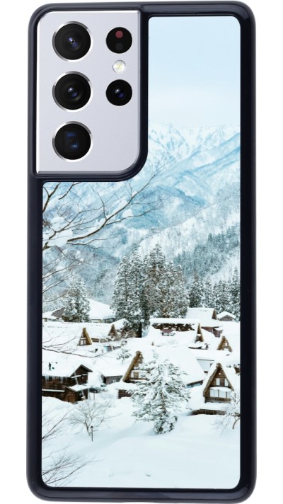 Coque Samsung Galaxy S21 Ultra 5G - Winter 25 Winter snowy landscape