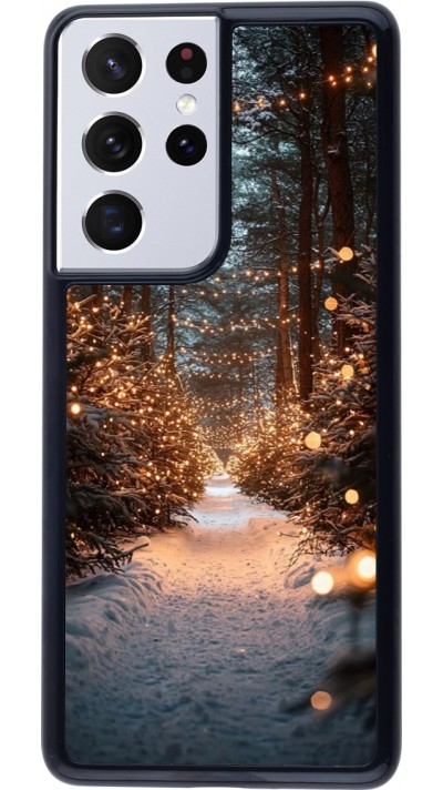 Coque Samsung Galaxy S21 Ultra 5G - Winter 25 Winter snowy road