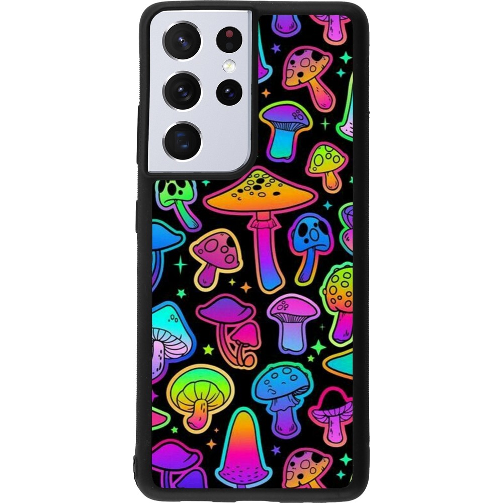 Coque Samsung Galaxy S21 Ultra 5G - Silicone rigide noir Autumn 2024 magic mushrooms