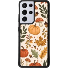 Coque Samsung Galaxy S21 Ultra 5G - Silicone rigide noir Autumn 25 Autumn pattern