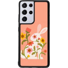 Coque Samsung Galaxy S21 Ultra 5G - Silicone rigide noir Easter 2026 Rabbit collage
