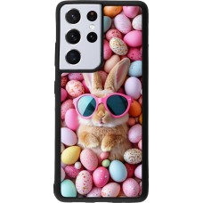 Coque Samsung Galaxy S21 Ultra 5G - Silicone rigide noir Easter 2026 Rabbit fun