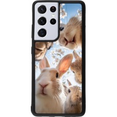 Coque Samsung Galaxy S21 Ultra 5G - Silicone rigide noir Easter 2026 Rabbits