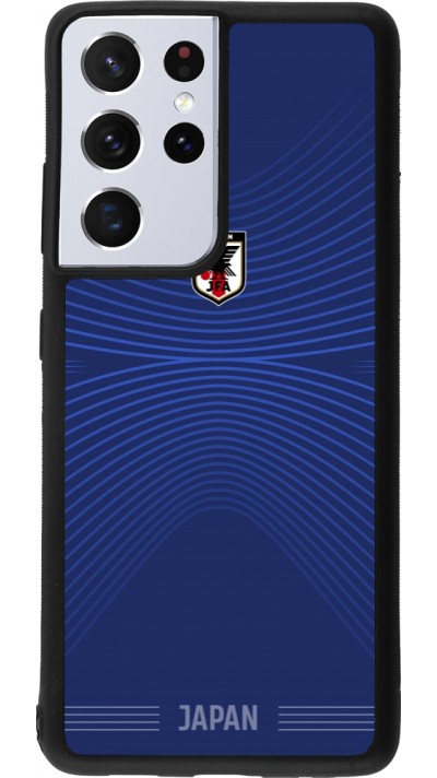 Coque Samsung Galaxy S21 Ultra 5G - Silicone rigide noir Maillot de football Japon 2026 personnalisable