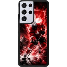 Coque Samsung Galaxy S21 Ultra 5G - Silicone rigide noir Hockey World Championship Player